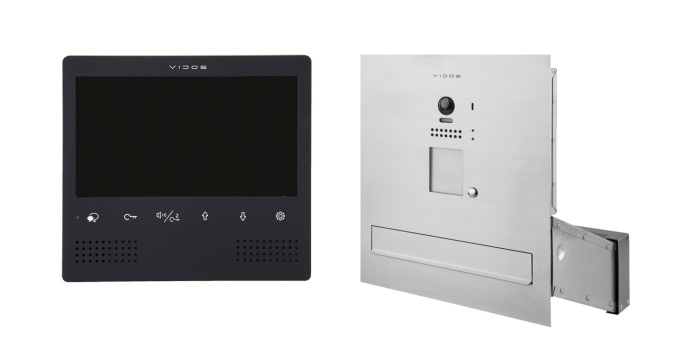 Zestaw wideodomofonu cyfrowego skrzynka na listy Vidos S1201A-SKM M1023B